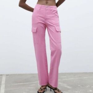 Zara  Pink Cargo Pants